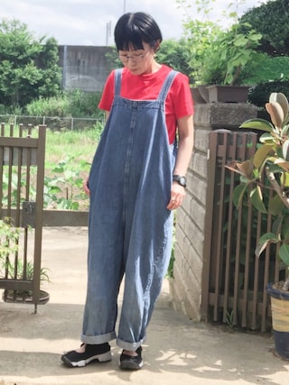 yoshiko様専用 赤サロペット Tシャツ ゆったりパンツ ちぃましゃ衣装
