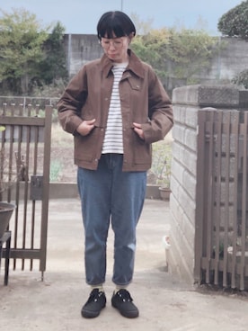 「アイテム（腕時計）」を使った、NANAEさん（レディース・155cm）の秋コーディネート