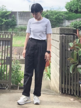 「G-SHOCK」｜NANAEさん（レディース・155cm）の夏コーディネート