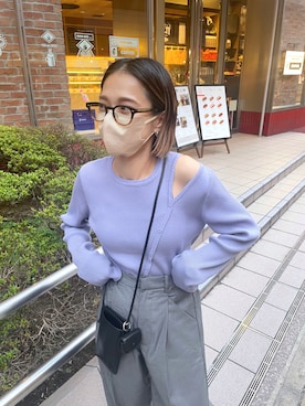 「#秋コーデ」｜「アイテム（スラックス）」を使った、okada sakiさん（レディース・150cm）の秋コーディネート