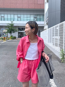 「アイテム（キャミソール）」を使った、okada sakiさん（レディース・150cm・30代）の夏コーディネート