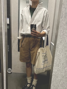 「ANGIE（アンジー）のアイテム（シューズ）」を使った、Mさん（レディース・154cm）の夏コーディネート