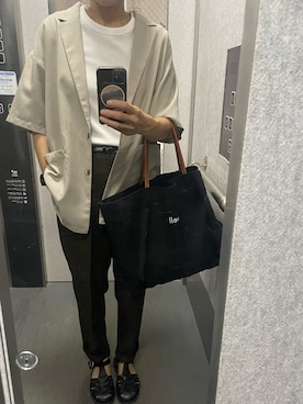 「みんなの白Tフェス」｜「アイテム（デジタル腕時計）」を使った、Mさん（レディース・154cm）の夏コーディネート