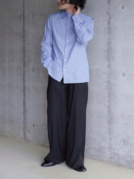 「LAD MUSICIAN（ラッドミュージシャン）のアイテム（シューズ）」を使った、心さん（メンズ・164cm）の秋コーディネート