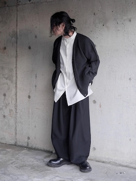 「LAD MUSICIAN（ラッドミュージシャン）のアイテム（パンツ）」を使った、心さん（メンズ・164cm）の冬コーディネート