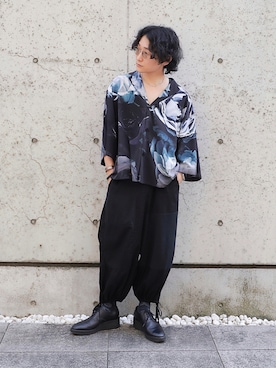 「LAD MUSICIAN（ラッドミュージシャン）のアイテム（シューズ）」を使った、心さん（メンズ・164cm）の夏コーディネート