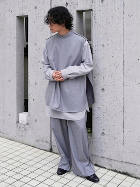 「LAD MUSICIAN（ラッドミュージシャン）のアイテム（シューズ）」を使った、心さん（メンズ・164cm）の夏コーディネート