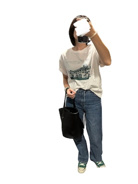 「CONVERSE ALL STAR（コンバースオールスター）の【CONVERSE/コンバース】ALL STAR J HI：ハイカットスニーカー（スニーカー）」を使った、mmkさん（レディース・154cm）の秋コーディネート