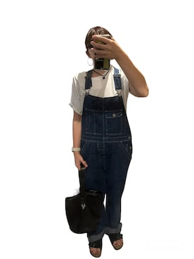 「orSlow（オアスロウ）のアイテム（オールインワン・サロペット）」を使った、mmkさん（レディース・154cm）の夏コーディネート