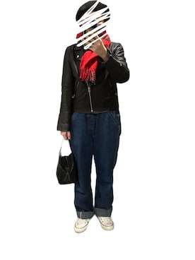 「orSlow（オアスロウ）のアイテム（オールインワン・サロペット）」を使った、mmkさん（レディース・154cm）の冬コーディネート