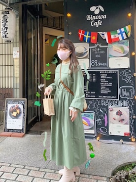 「archives（アルシーヴ）のアイテム（ブーツ）」を使った、多笑さん（レディース・151cm）の秋コーディネート