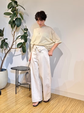 「Whim Gazette（ウィムガゼット）の【Hoaw.】チョーカー（チョーカー、シルバー系）」を使った、aya_muto610さん（レディース・165cm）の春コーディネート