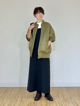 「Whim Gazette（ウィムガゼット）のキャミワンピース（ワンピース）」を使った、aya_muto610さん（レディース・165cm）の夏コーディネート