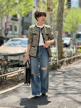 「レオパード柄」｜aya_muto610さん（レディース・165cm）の春コーディネート