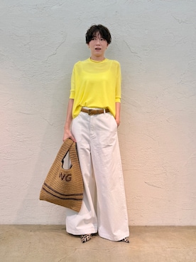 「Drawing Numbers（ドローイング ナンバーズ）のアイテム（トップス）」を使った、aya_muto610さん（レディース・165cm）の春コーディネート