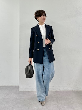 「アイテム（パンプス、イエロー系）」を使った、aya_muto610さん（レディース・165cm）の秋コーディネート