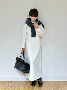 「アイテム（ボストンバッグ）」を使った、aya_muto610さん（レディース・165cm）の秋コーディネート