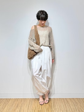 「アイテム（チョーカー）」を使った、aya_muto610さん（レディース・165cm）の春コーディネート