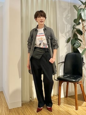 「デニムシャツ」｜aya_muto610さん（レディース・165cm）の夏コーディネート
