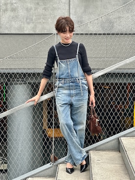 「アイテム（つなぎ/オールインワン）」を使った、aya_muto610さん（レディース・165cm）の秋コーディネート