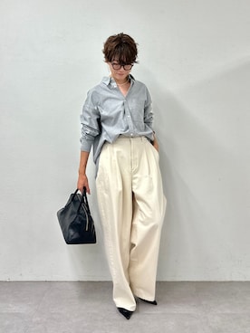 「アイテム（トートバッグ、ブラック系）」を使った、aya_muto610さん（レディース・165cm）の冬コーディネート