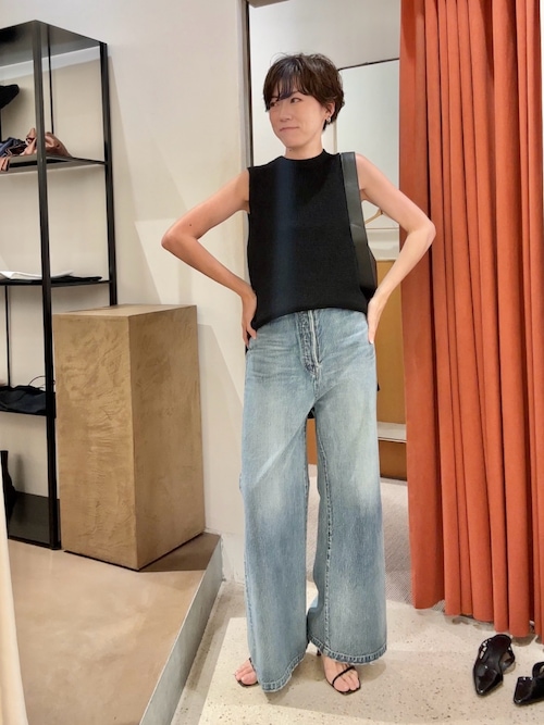 新品 定価39600円 ウィムガゼット ワイド フレア デニム パンツ ジーンズ Whim Gazette(ウィム ガゼット)のワイドフレアデニムパンツ通販