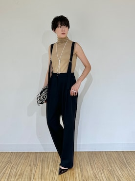 「Whim Gazette（ウィムガゼット）の【Hoaw.】シルバービース ロングネックレス（ネックレス）」を使った、aya_muto610さん（レディース・165cm）の秋コーディネート