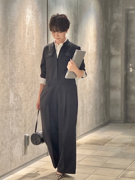「アイテム（つなぎ/オールインワン）」を使った、aya_muto610さん（レディース・165cm）の秋コーディネート