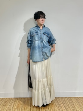 「アイテム（ピアス（両耳用））」を使った、aya_muto610さん（レディース・165cm）の冬コーディネート