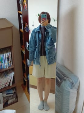 「WEGO（ウィゴー）のアイテム（ジャケット/アウター）」を使った、パピコさん（レディース・157cm）の冬コーディネート