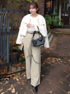 「アイテム（ベースメイク）」を使った、ねっしー.さん（レディース・159cm）の冬コーディネート