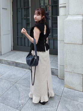 「アイテム（スカート）」を使った、ねっしー.さん（レディース・159cm・20代）の秋コーディネート