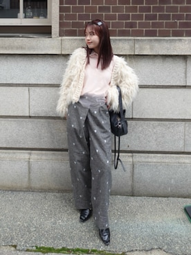 「アイテム（マスカラ）」を使った、ねっしー.さん（レディース・159cm）の冬コーディネート