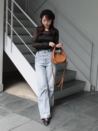 「NOGLE(ノグル)の【NOGLE/ノグル】アソートシアートップス(Tシャツ/カットソー)」を使った、ねっしー.さん(レディース・159cm)の秋コーディネート