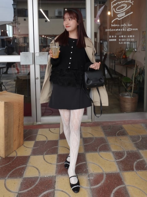 SENEE クロップドシアーカーディガン　ブラック セニー cropped sheer cardigan（クロップドシアーカーディガン