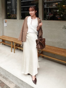 「アイテム（ファンデーション）」を使った、ねっしー.さん（レディース・159cm）の秋コーディネート