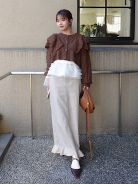 「アイテム（ファンデーション）」を使った、ねっしー.さん（レディース・159cm）の冬コーディネート