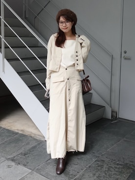 「アイテム（ファンデーション）」を使った、ねっしー.さん（レディース・159cm）の秋コーディネート