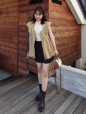 「CHARLES & KEITH（チャールズ & キース）のアイテム」を使った、ねっしー.さん（骨格ウェーブ・レディース・159cm）の夏コーディネート
