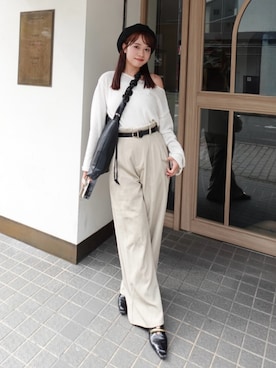 「アイテム（マスカラ）」を使った、ねっしー.さん（レディース・159cm）の秋コーディネート