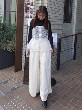 「アイテム（バレッタ/ヘアクリップ）」を使った、ねっしー.さん（レディース・159cm）の冬コーディネート