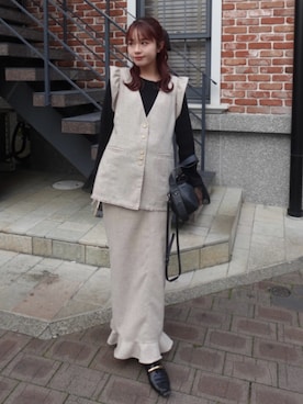 「WILLFULLY（ウィルフリー）のアイテム」を使った、ねっしー.さん（レディース・159cm）の冬コーディネート