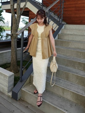 「アイテム（サンダル）」を使った、ねっしー.さん（レディース・159cm）の夏コーディネート