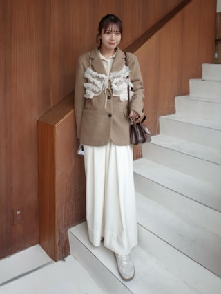 「PUMA(プーマ)の【別注】<PUMA>PALERMO スニーカー(スニーカー)」を使った、ねっしー.さん(レディース・159cm)の冬コーディネート