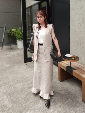 「アイテム（ベスト）」を使った、ねっしー.さん（レディース・159cm・20代）の夏コーディネート
