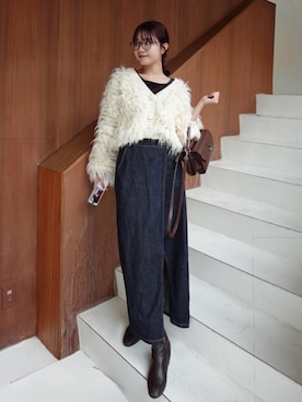 「アイテム（口紅/リップティント/グロス）」を使った、ねっしー.さん（レディース・159cm・20代）の秋コーディネート