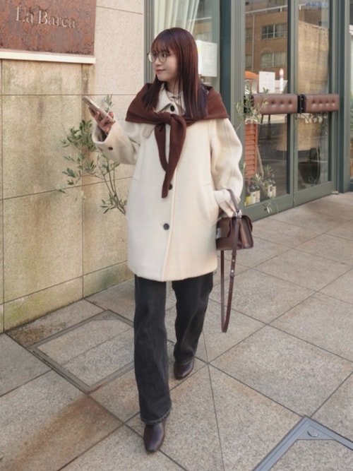 セール】【GENERAL IDEA】ウールバルマカンハーフコート / WOOL