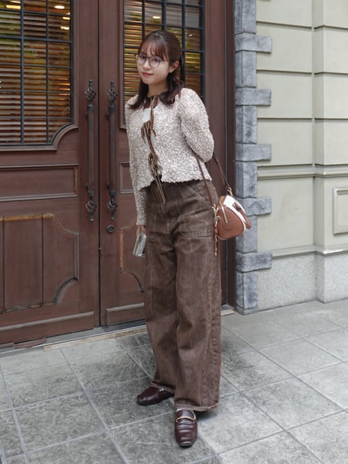 lawgy ブラウンデニム lawgy ジーンズ デニム デニムパンツ nuance wave patch denim