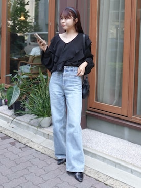 「CA4LA（カシラ）のアイテム」を使った、ねっしー.さん（レディース・159cm）の春コーディネート