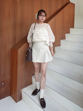 「アイテム（シュシュ）」を使った、ねっしー.さん（レディース・159cm）の夏コーディネート